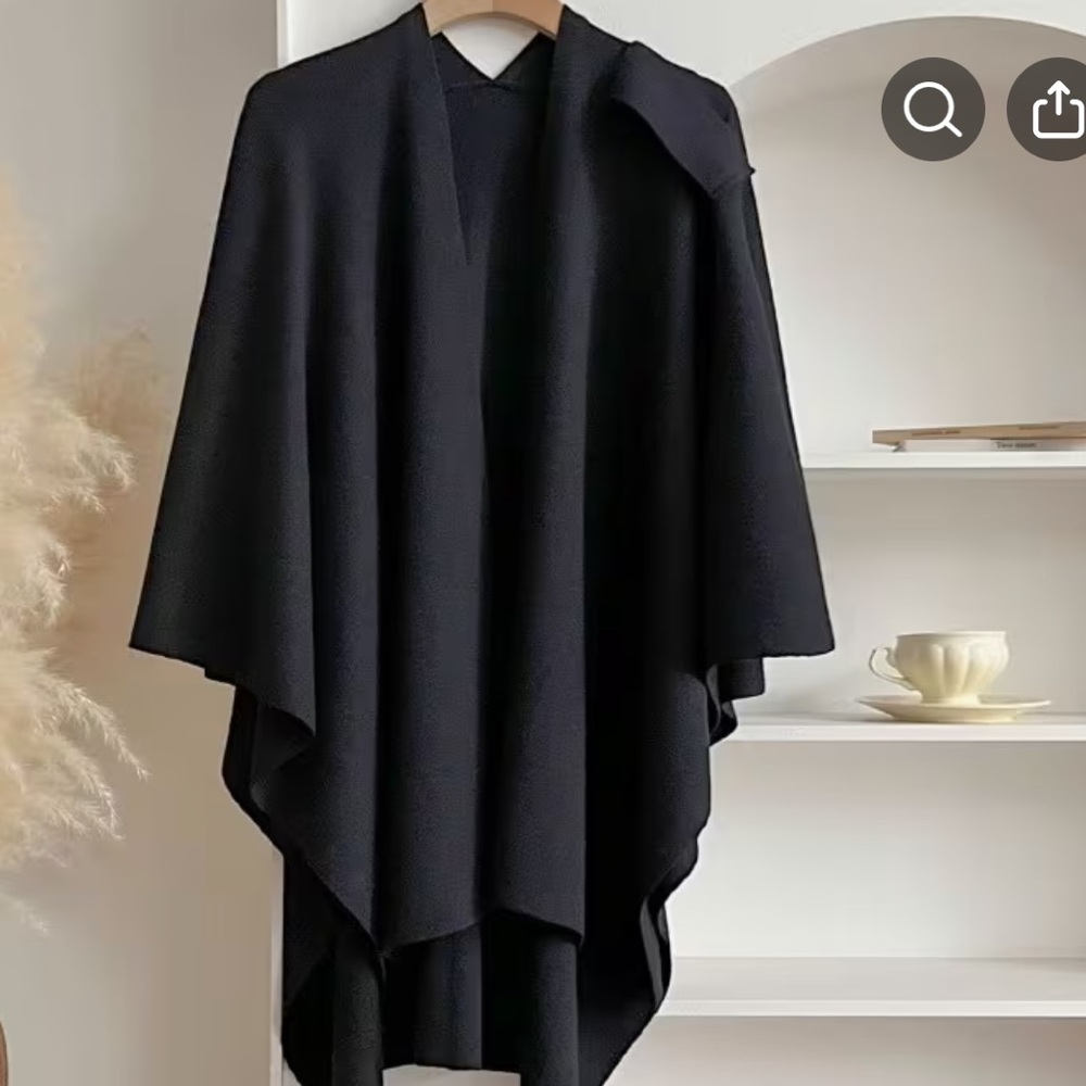 Black Shawl Cape for Women NIP